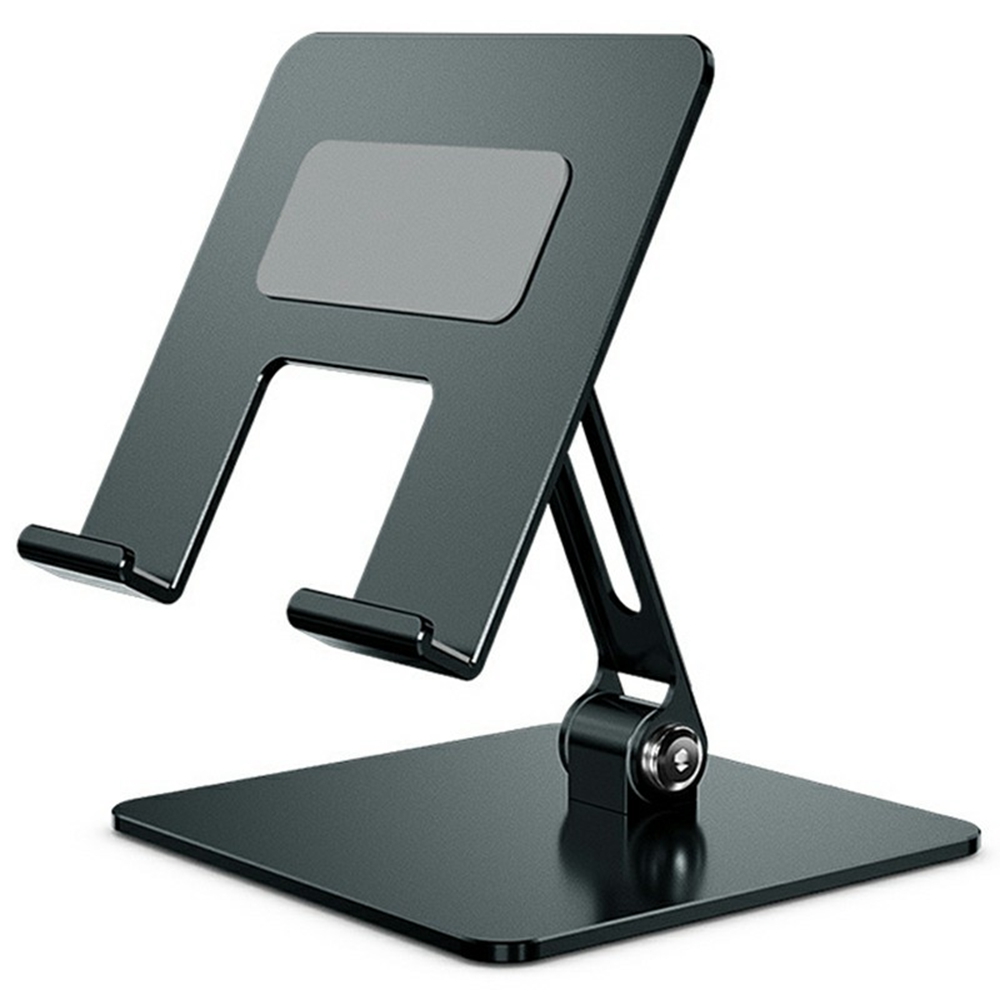 MT1341 Carbon Steel Desktop Foldable Phone Tablet Stand Adjustable Height Anti Slip Stable Holder - Grey