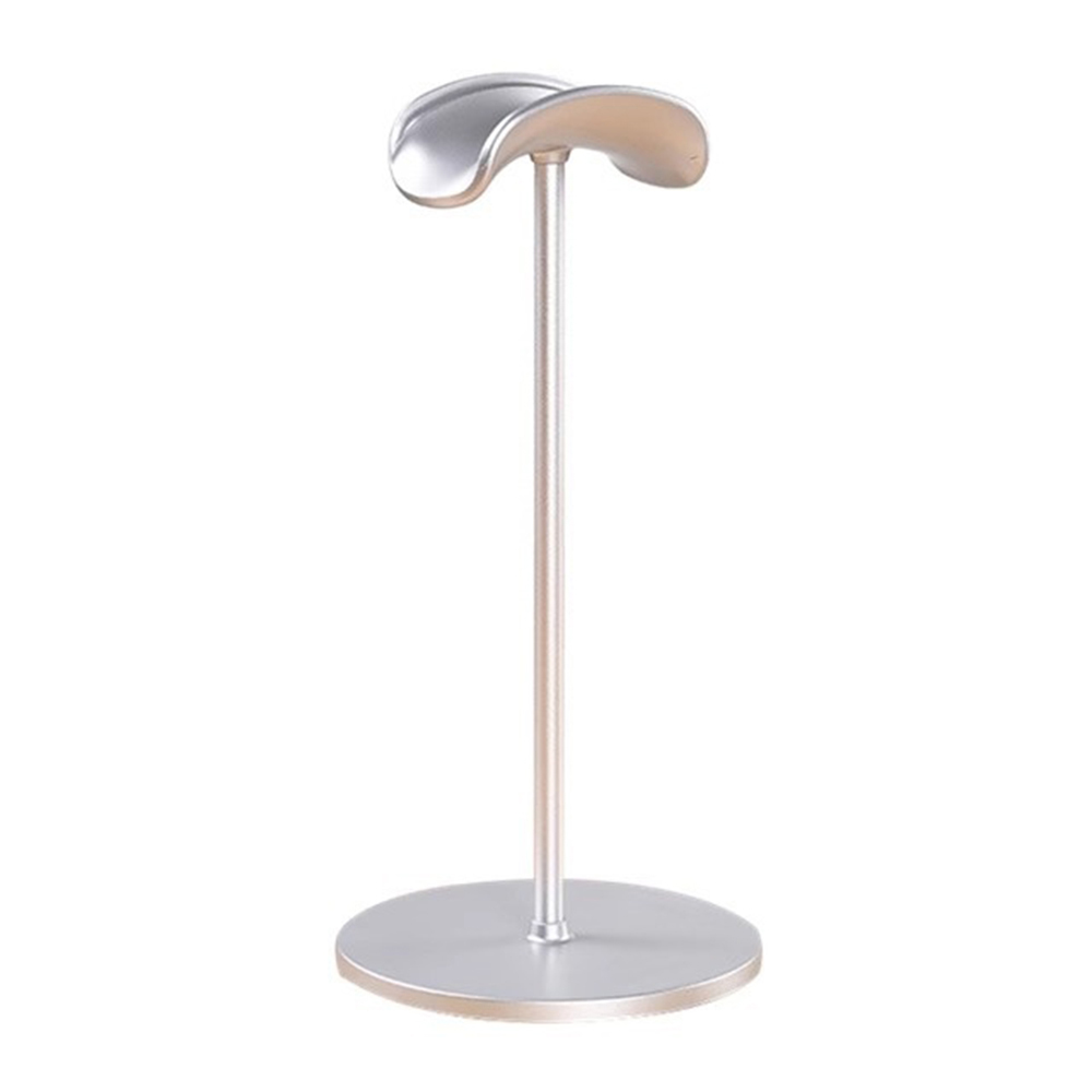 Metal Headphone Stand Aluminum Alloy Desktop Holder Anti-slip Gaming Headset Organizer Rack - Silver