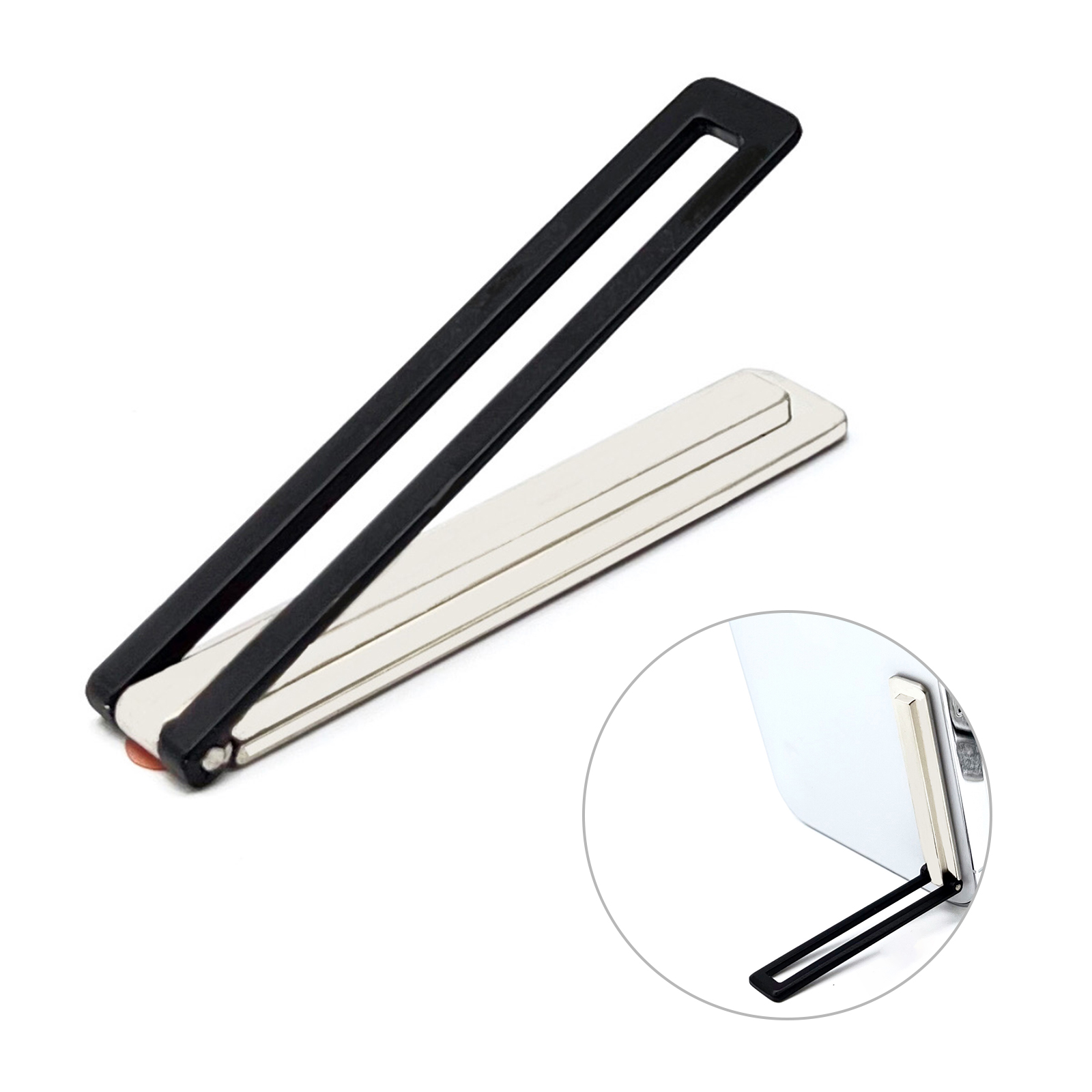 

LGD -handy -mini -kickstand Vertikaler Horizontaler Ständer Einstellbarer Winkel Zinklegierung Telefonhalter - Silber, Universal