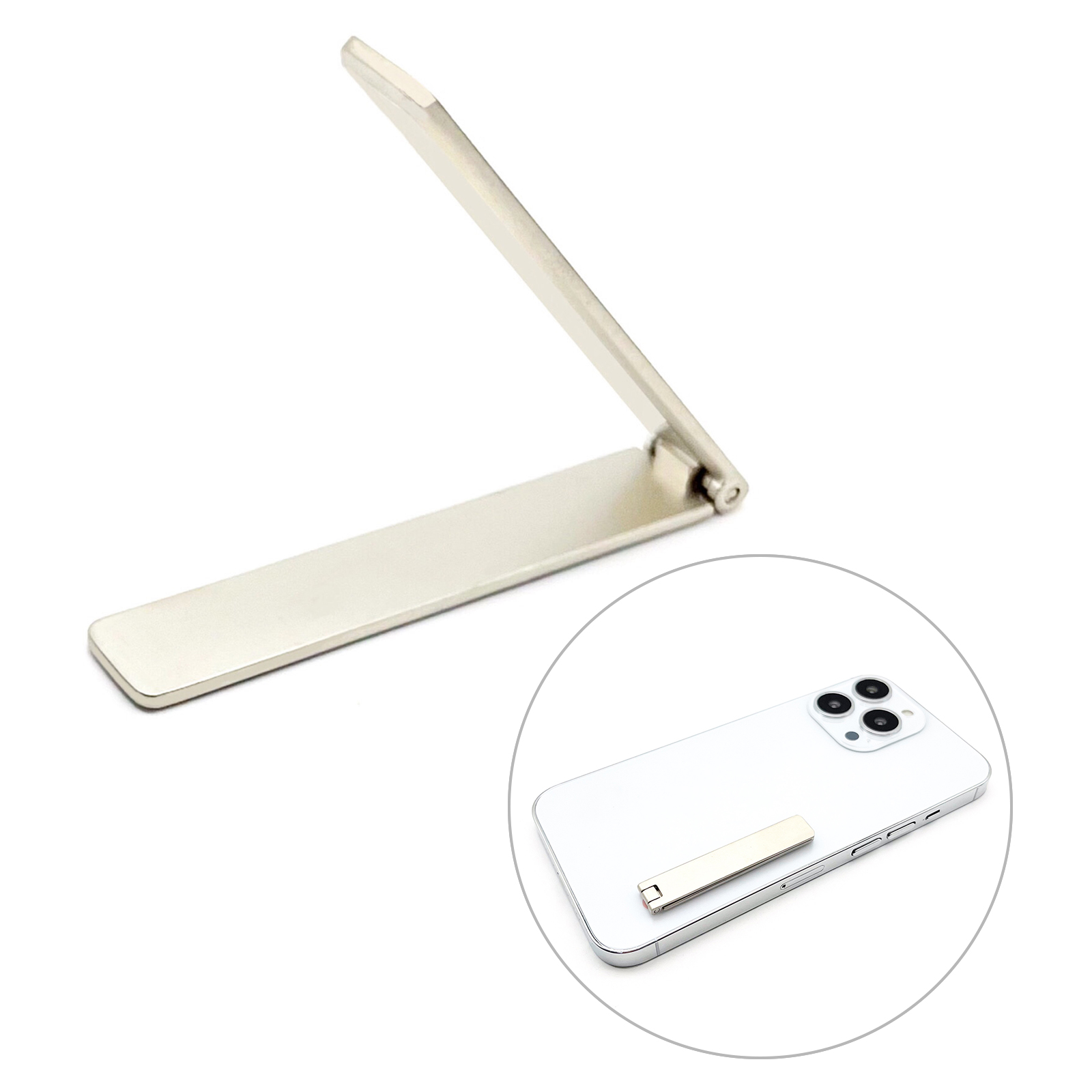 

LGD Smartphone Mini Kickstand Klappphontor Zurück -ständer Verstellbarer Winkel Zinklegierung Telefonhalter - Silber, Universal