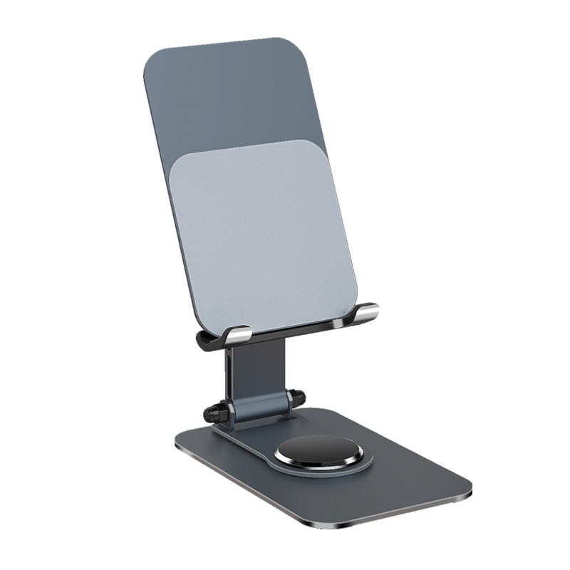 

Q10 Desktop Klappständer Aluminiumlegierung Ultra-dünn Rotierender Mobiltelefonhalter - Grau, Universal
