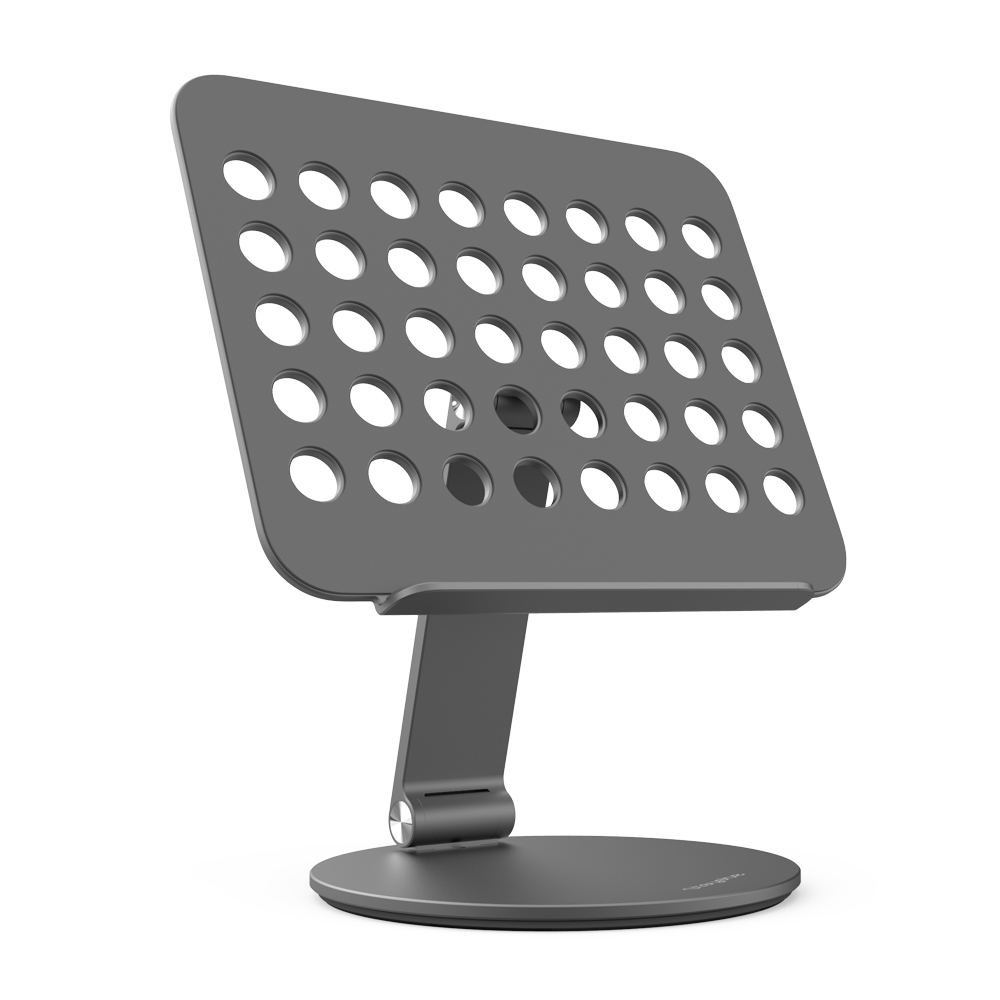 

Stoyobe HF-V Desktop Folding Tablet Stand Aluminiumlegierung 360-grad-rotationshalter Für Ipad, Universal