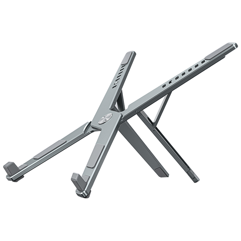 

Boneuy P83 Laptophalter Riser Computer Tablet Stand Flobable Aluminiumlegierung Desktophalter - Dunkelgrau, Universal