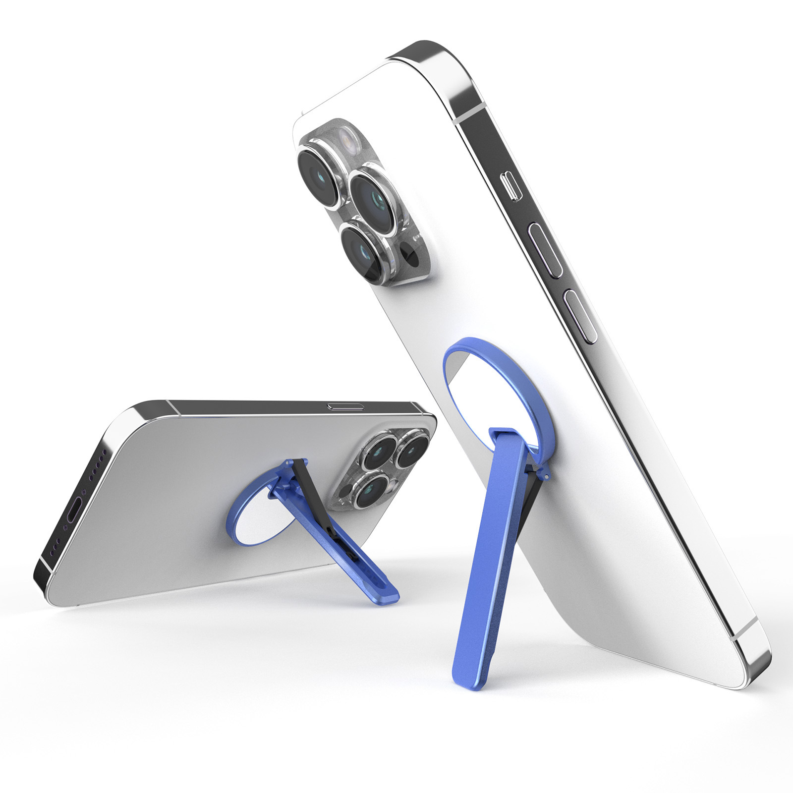 

Mobiltelefon Ultra Thin Kick -stand -klappständer Rotierende Aluminiumlegierung Telefonhalter Rotierende Aluminiumlegierung - Blau, Universal