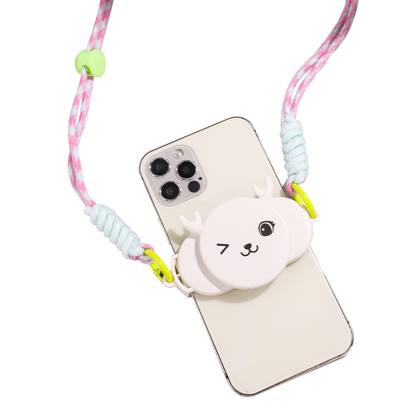 

Telefon Crossbody Lanyard Rotary Rücken Klemme Telefonhalter Nylon Geflochten - Weiss, Universal