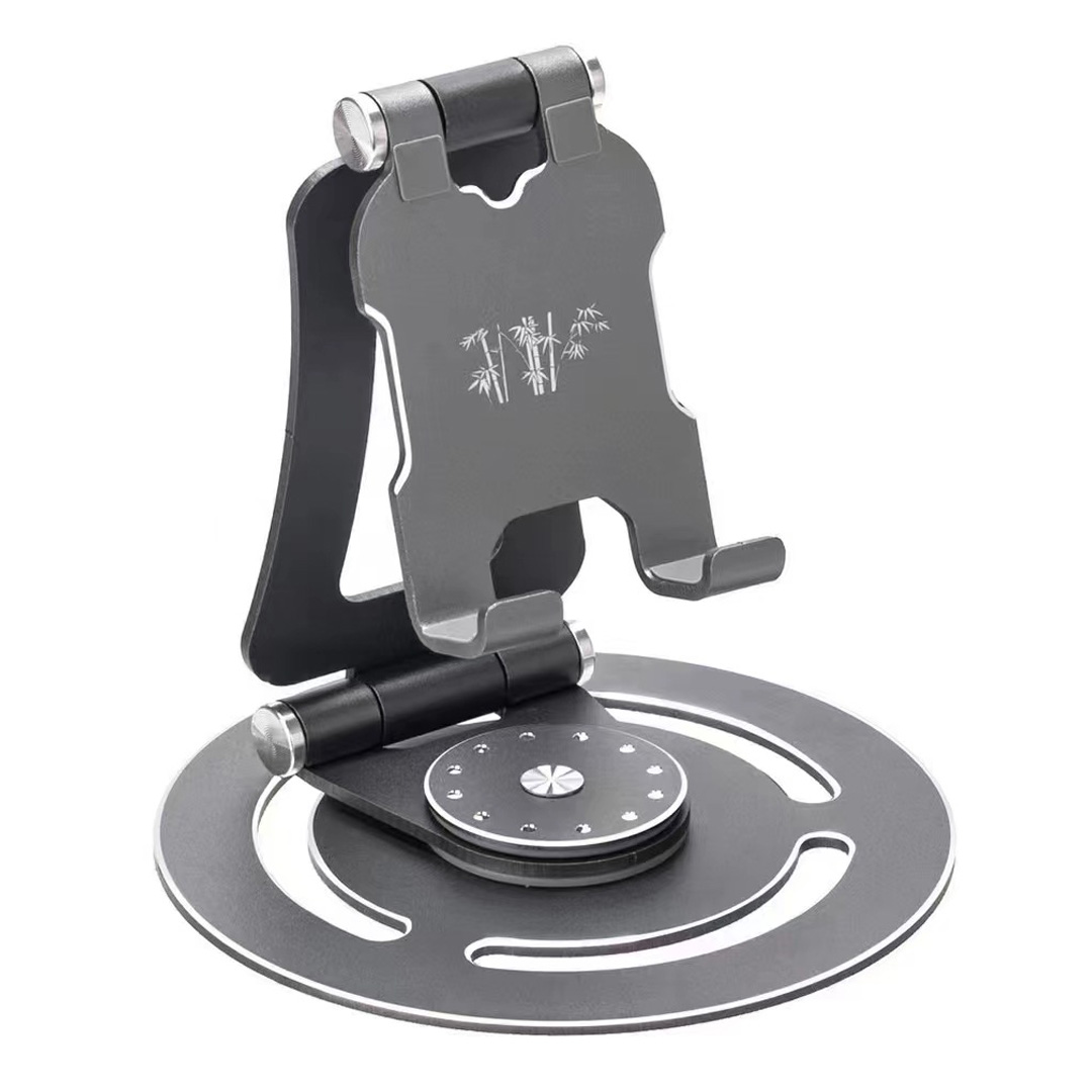 G60 Portable Phone Stand Folding 360-Degree Rotating Desktop Cell Phone Holder  Size - Grey