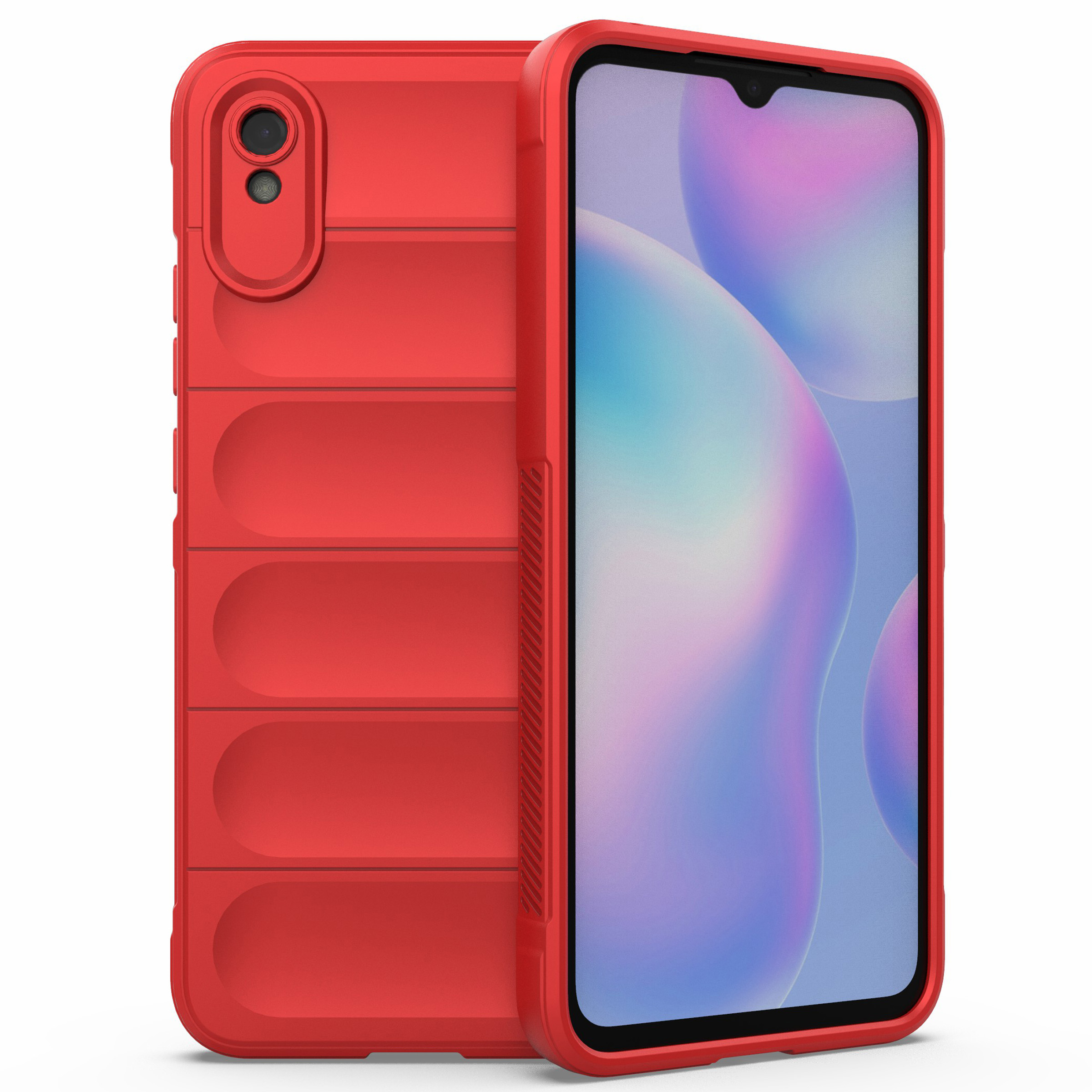 

Für Xiaomi Redmi 9A Soft TPU Drop-proof-hülle Stoßdämpfung Kameraschutz Mobiltelefonabdeckung - Rot, Xiaomi Redmi 9A