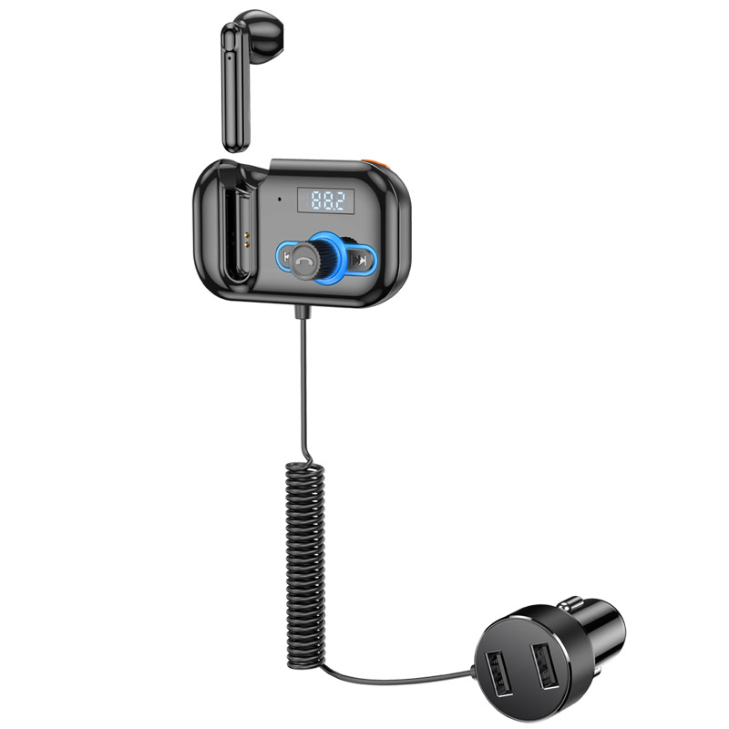 

T2 Multifunktionales Auto Wireless Bluetooth MP3-Player FM-Sender-Empfänger Mit Smart Headset-Unterstützung Dual-USB-Anschlüsse PD-Schnellladung