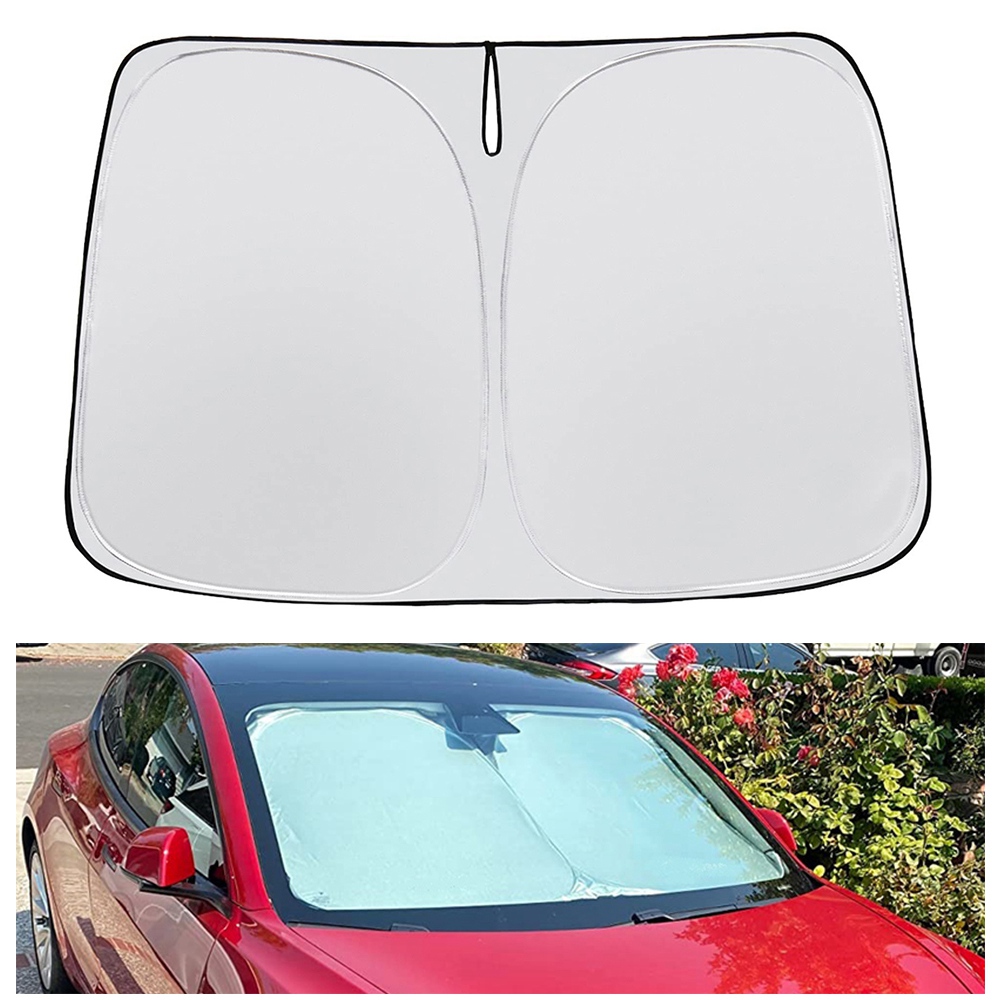 

Für Tesla Model 3 (2016-2022) Dehnbares 210-t-Windschutzscheiben-Sonnenschutz UV-Strahlen Schutz Wärme Isolat Sun Shade Car Innenraumzubehör