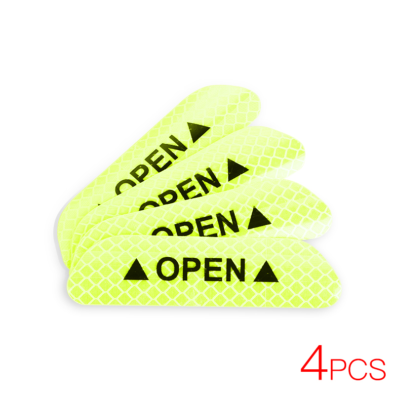 

KUULAA 4Pcs/Set Car Open Reflective Tape Night Driving Safety Tapes Car Door Warning Mark - Green