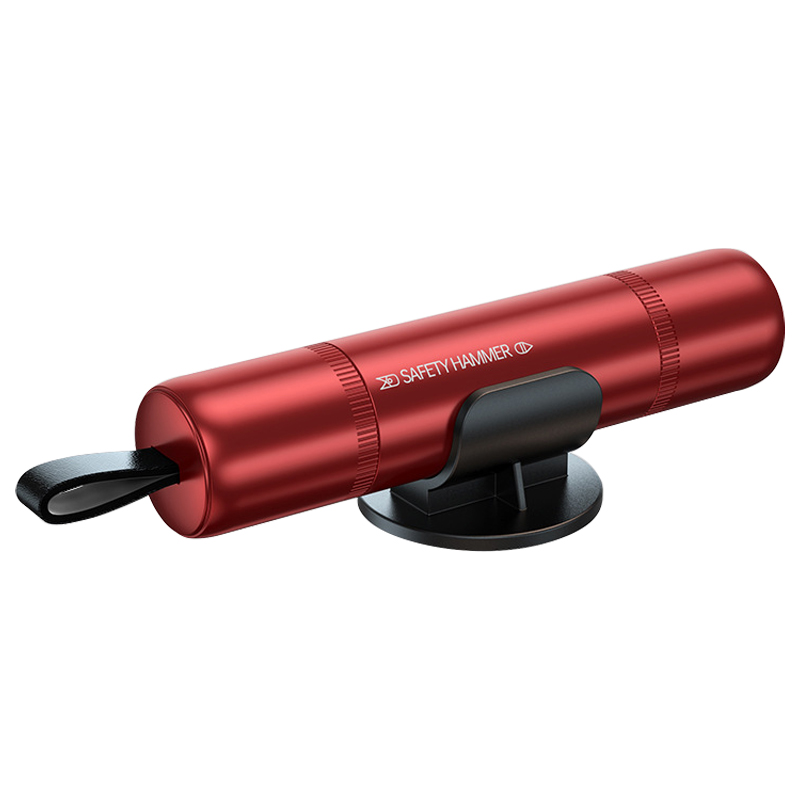 

Seametal AC01 Metallauto Fensterbrecher 2-in-1 Sicherheitshammer + Sicherheitsgurtschneider Auto Tragbarer Flucht Hammer - Rot
