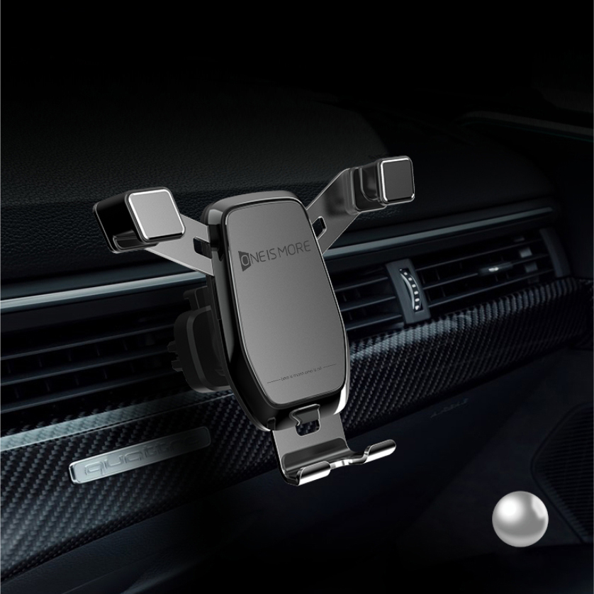 

Horizontal Screen Vertical Screen Universal Air Outlet Metal Mobile Phone Holder - Silver, Universal