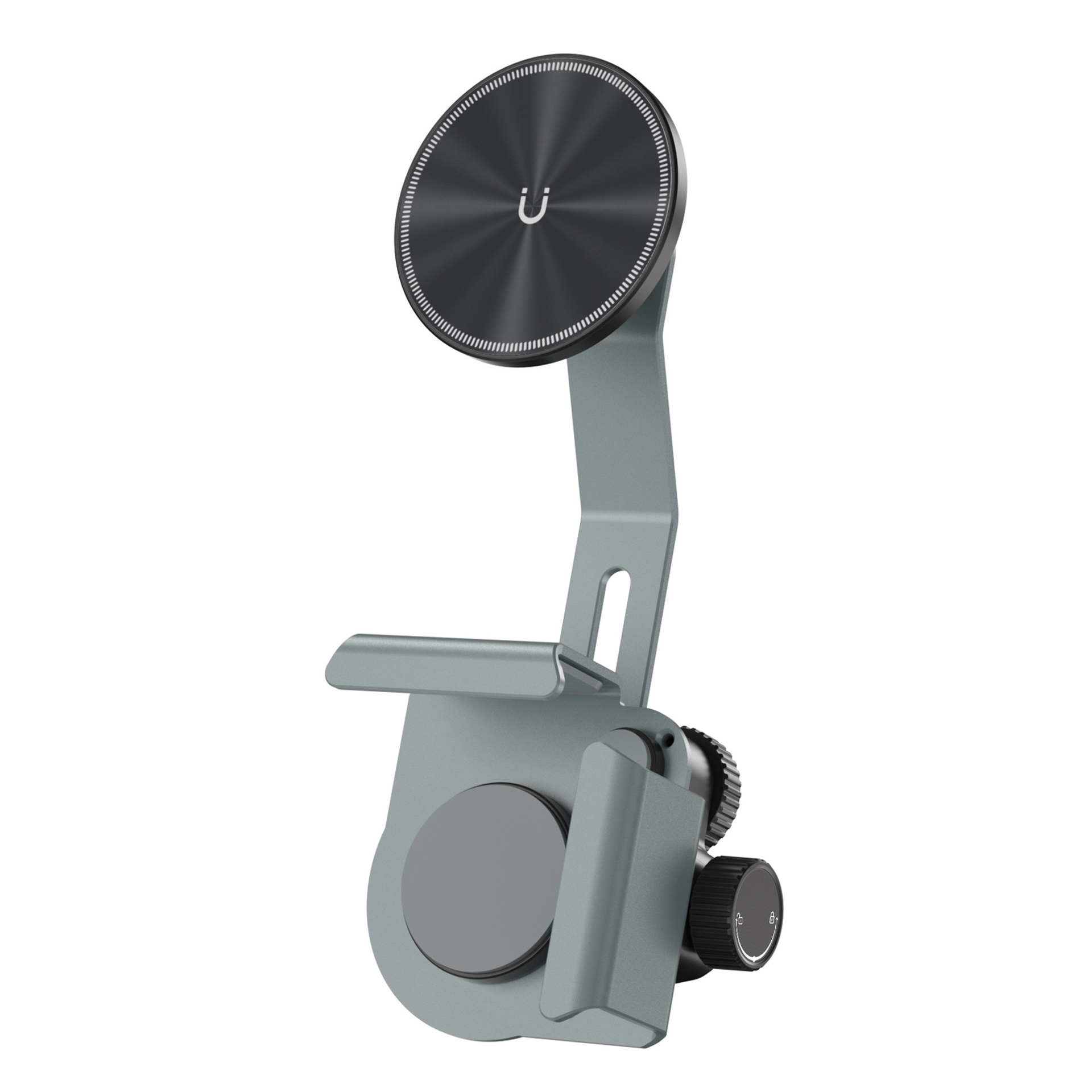 Car Phone Holder Magnetic Air Vent Mount 360-Degree Rotary Universal Adjustable Stand - Grey