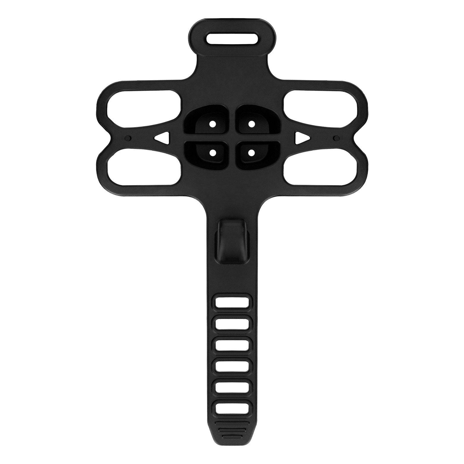 ENLEE Bicycle Handlebar Phone Mount Holder Anti Slip Silicone Strap Shock Absorbing Cellphone Stand - Black
