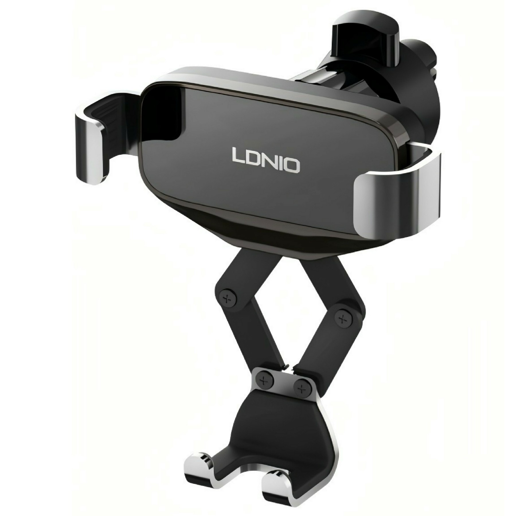 LDNIO MG13 Gravity Car Mount Air Vent Universal Phone Holder with Silicone Pads 360 Degree Rotatable Auto-Grip Mechanical Stand - Black