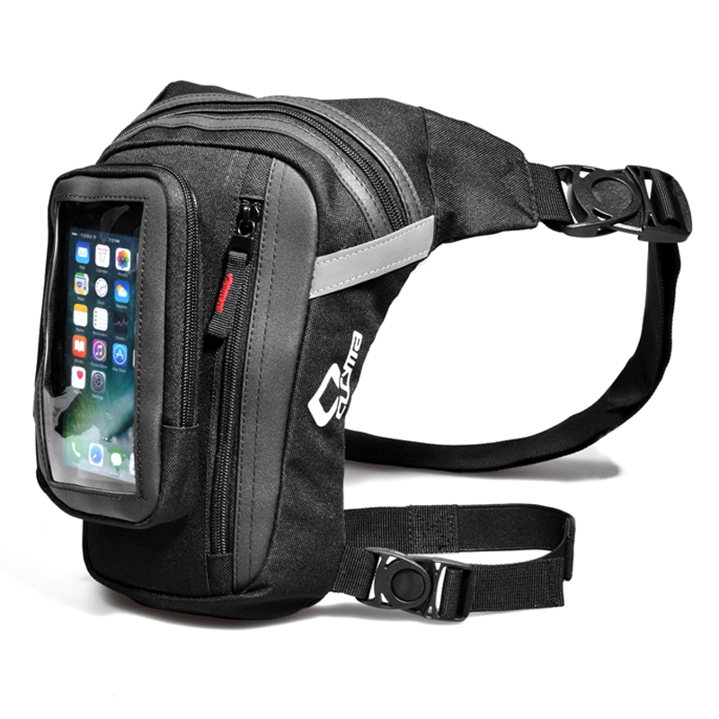 

Gucyma CB-1609 Motorrad Taillenbeutel 1680d Oxford Stoff Fanny Pack Mit Touchscreen-telefontasche