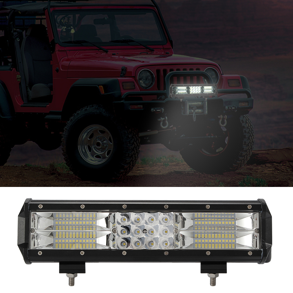 

EAGLEVISION D0049 3 Row LED Light Bar Spot Flood Combo Driving Light for Truck ATV SUV - 12 Inch/180W