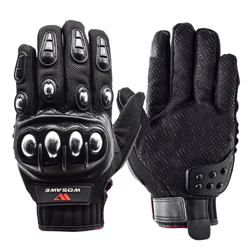 

Wosawe BST-017 1 Paar Vollfinger-rennhandschuhe Cross-country Motorcycle Hard Shell Anti-fall-fall-schutzhandschuhe Fätern - Schwarz / Rot, L