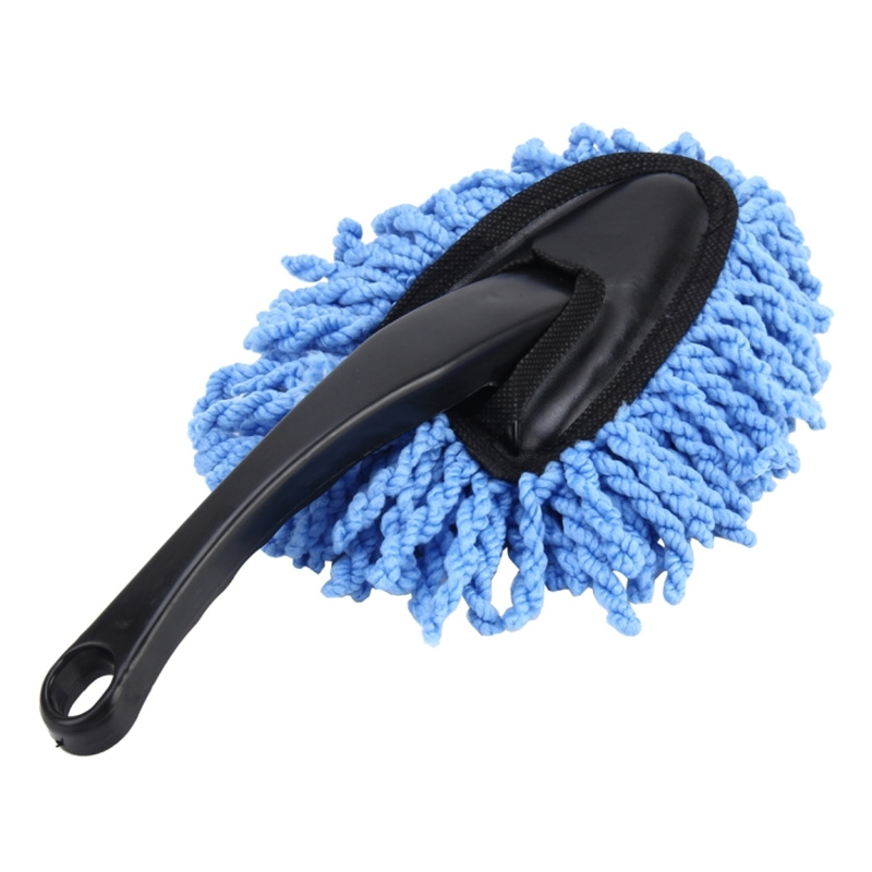 

34 x 19 cm Auto Innenmikrofaserreinigung Mop Fahrzeug Armaturenbrett Sitzfenster Staubentfernung Pinsel - Blau