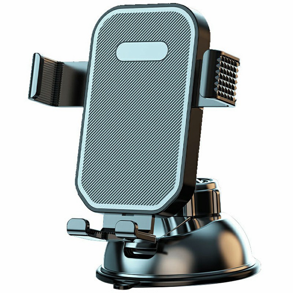 Car Dashboard Windshield Phone Mount Holder Suction Cup 360 Degree Adjustable Smartphone Stand - Black