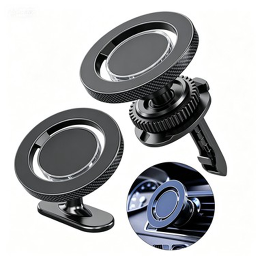 2-in-1 Car Phone Holder Magnetic Dashboard Air Vent Mount 360 Degree Rotation Universal Adjustable Stand