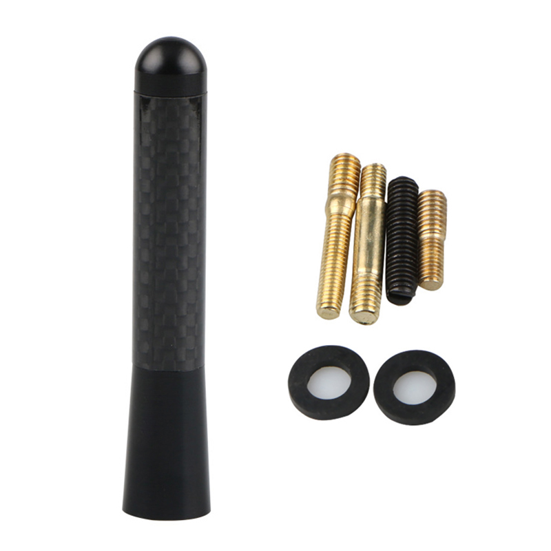 

FZ-172 8 cm Kohlefaser Aluminium Kurzantenne Polierte Universalschrauben Basis - Schwarz