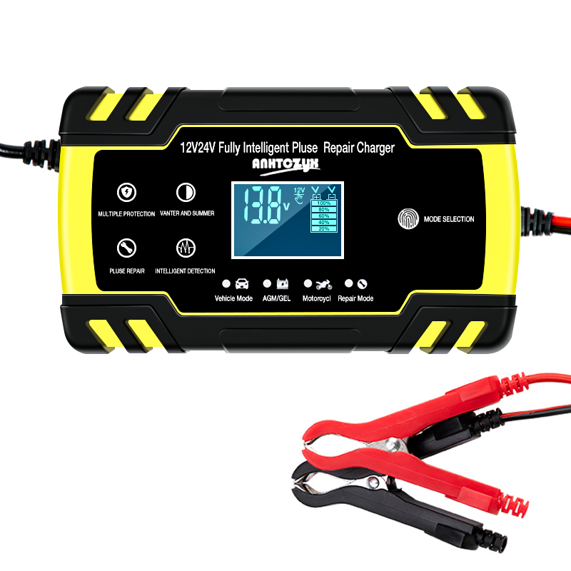 

Anhtczyx Zyx-j30 12V / 24-v 3-stufe Smart Battery Ladegerätauto Motorrad Batterie Ladegerät Restaurieren - Gelb / EU -stecker