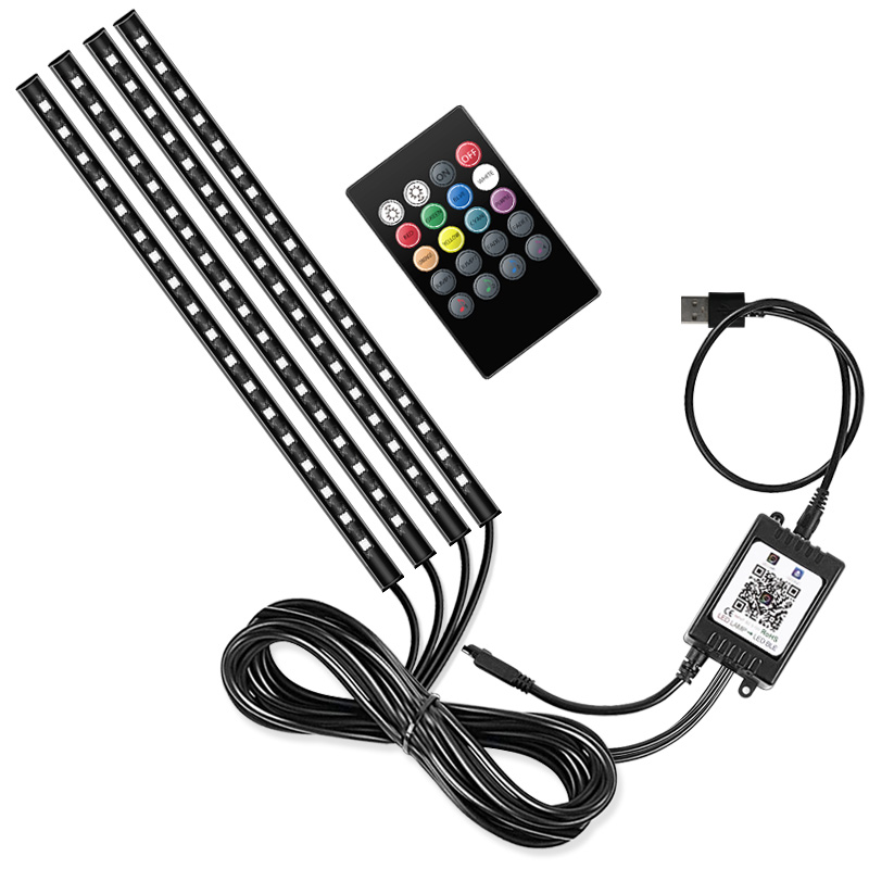 

E11U72 Auto Interieur 72 LED -leuchtstreifen USB 5V Dekorative Atmosphäre Lampe Mit App Control