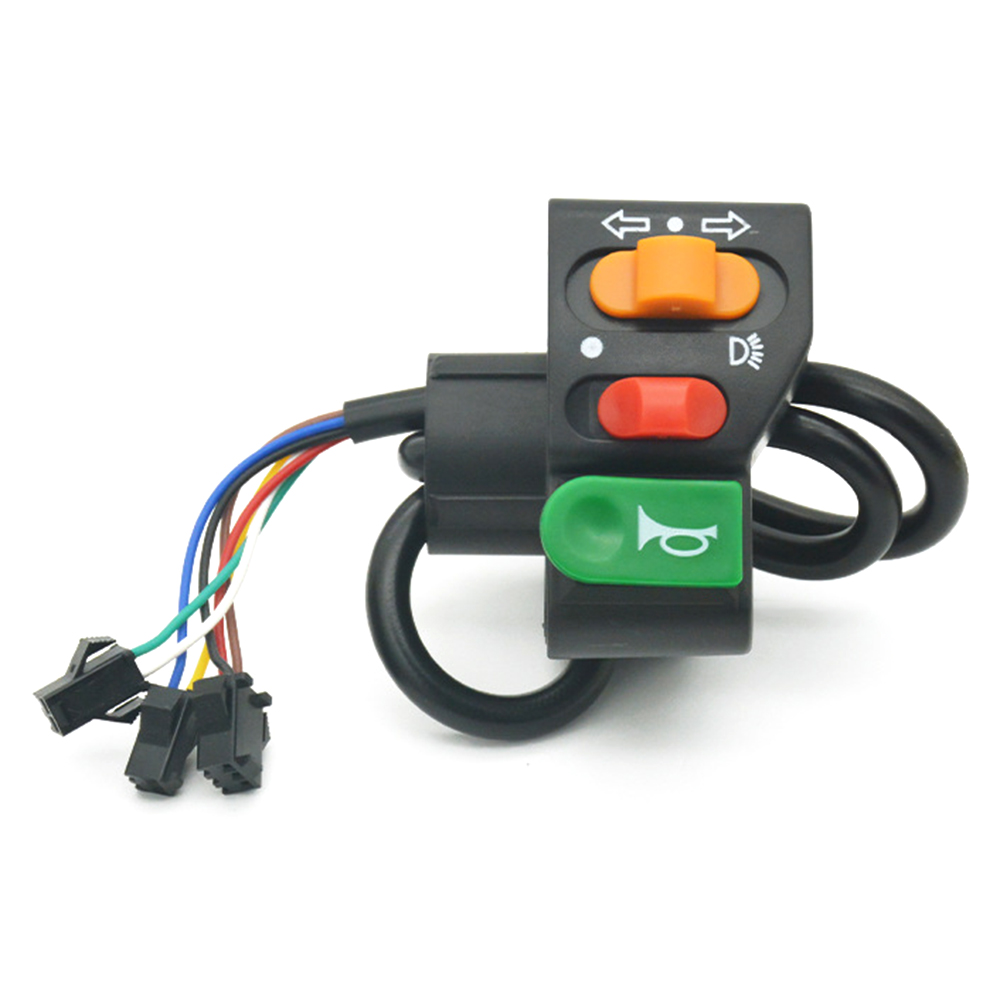 

3 in 1 Elektrischem Dreiradschalter Elektrisch Fahrrad-scheinwerfer Horn-blinde-signalschalter Für E-Bike