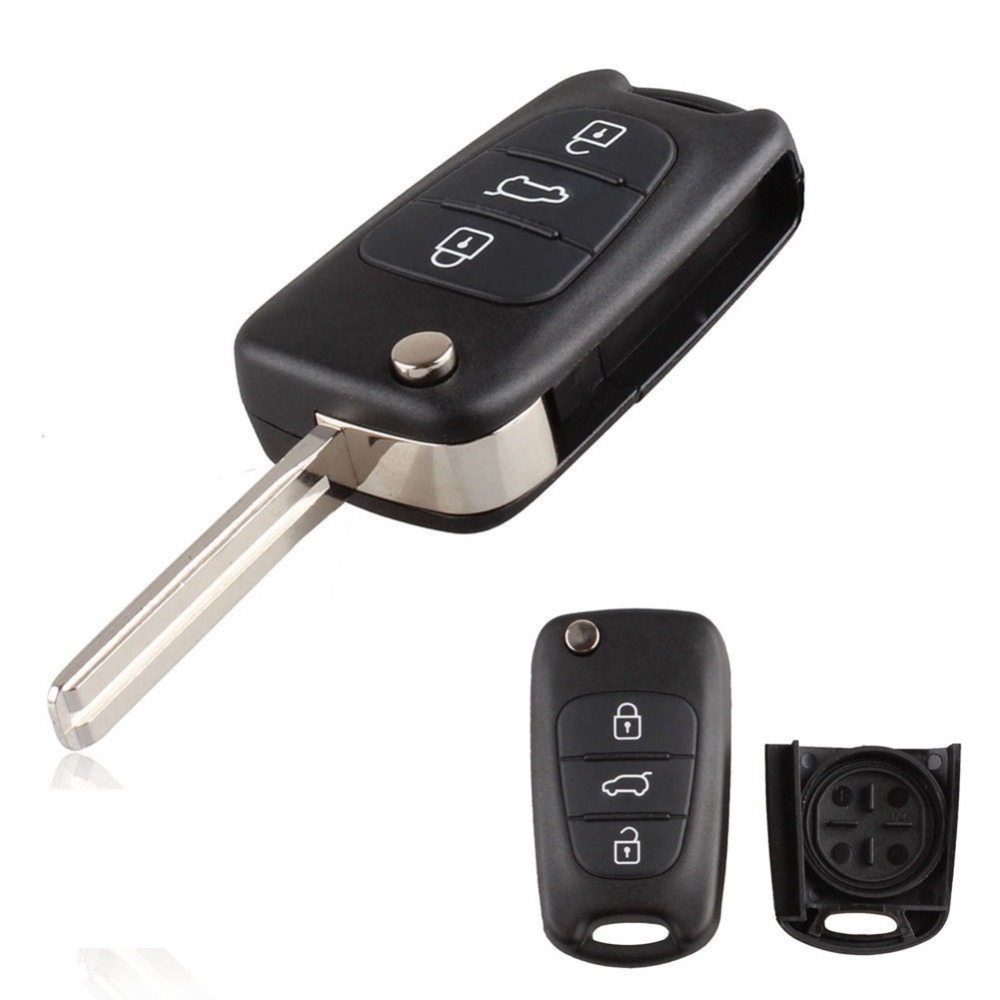 

Für Hyundai I30/i20/i35/ix35 Ersatz 3 Knöpfe Falten Remote -taste -hülle Mit Ungeschnittenem Blade