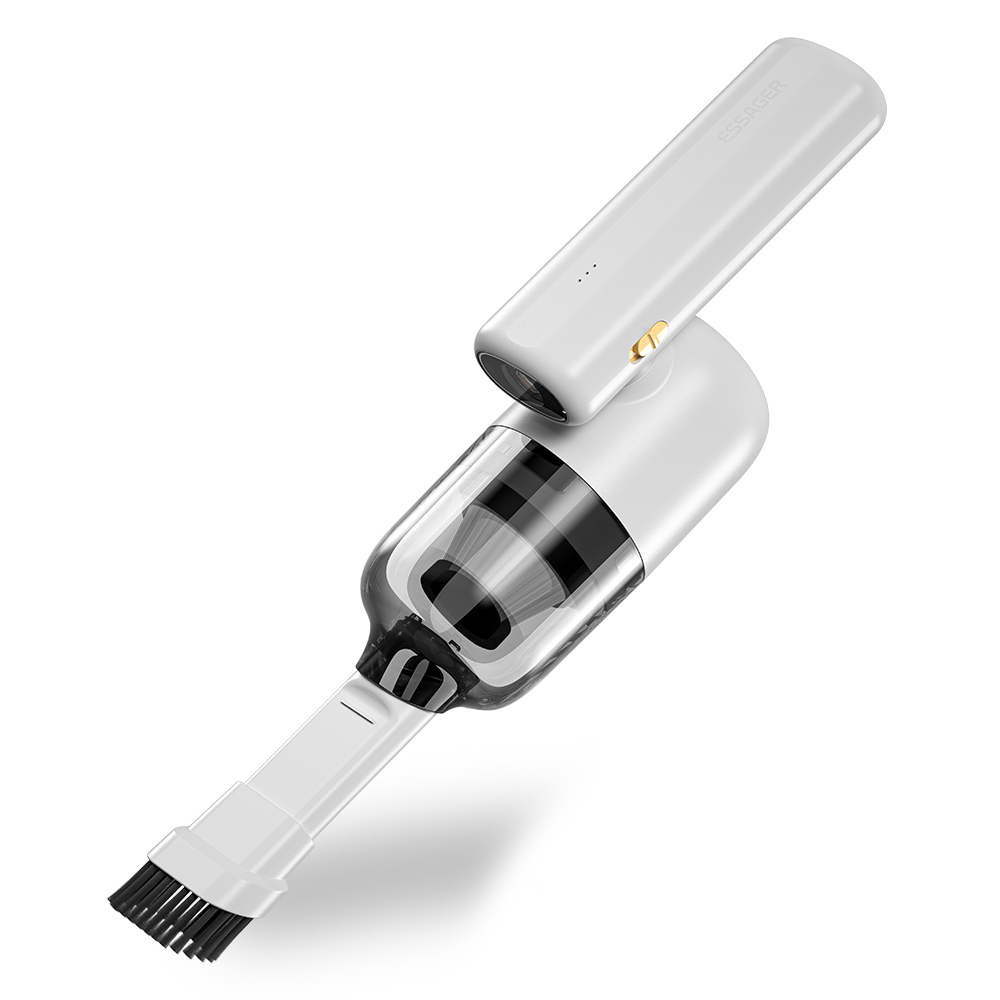 

Essager Schnurloser Abnehmbarer Staubsauger Auto Home Handheld -staubsauger Mit Taschenlampe - Weiß