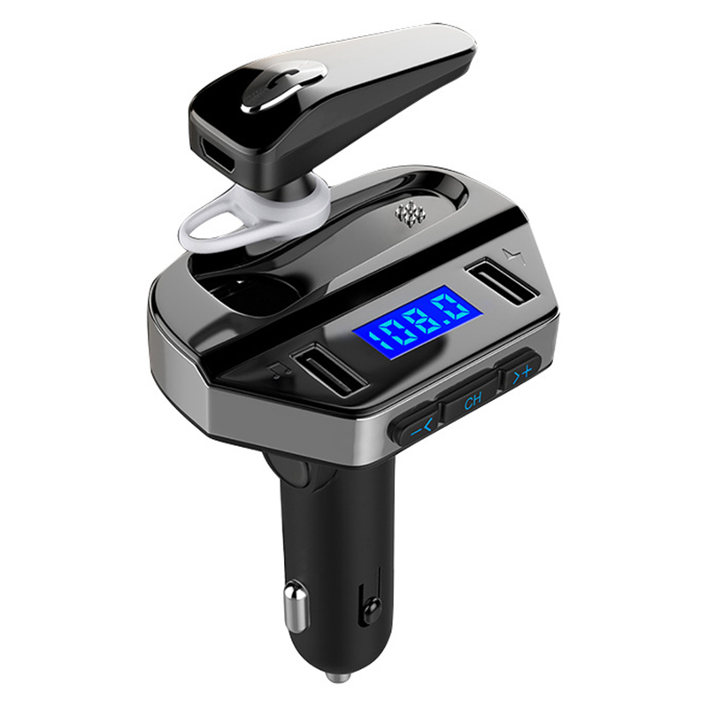 

V6 Bluetooth Car MP3 -musik Player FM Sender Dual USB Car Ladegerät Mit Headset