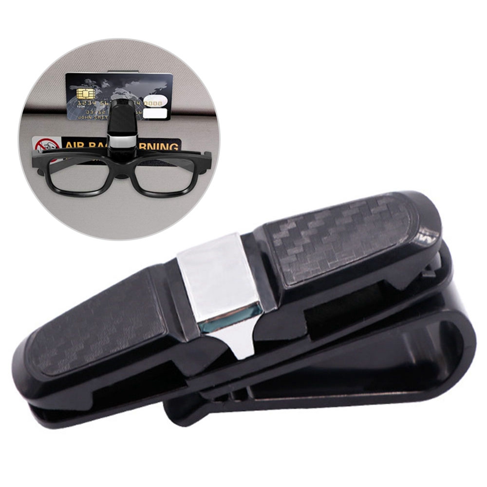 

Multifunktionsbrillenhalter Für Auto Sonnenvisier Sonnenbrillenhalter Clip Hanger Brille Mount Doppelende Clipstütze 180 Grad Drehung - Silber-