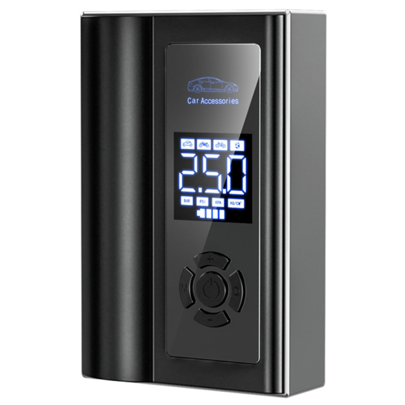 

Multifunktional 7800mAh Car Jump Starter Digital Display Reifen Inflator LED Taschenlampe Telefon Power Bank - Schwarz
