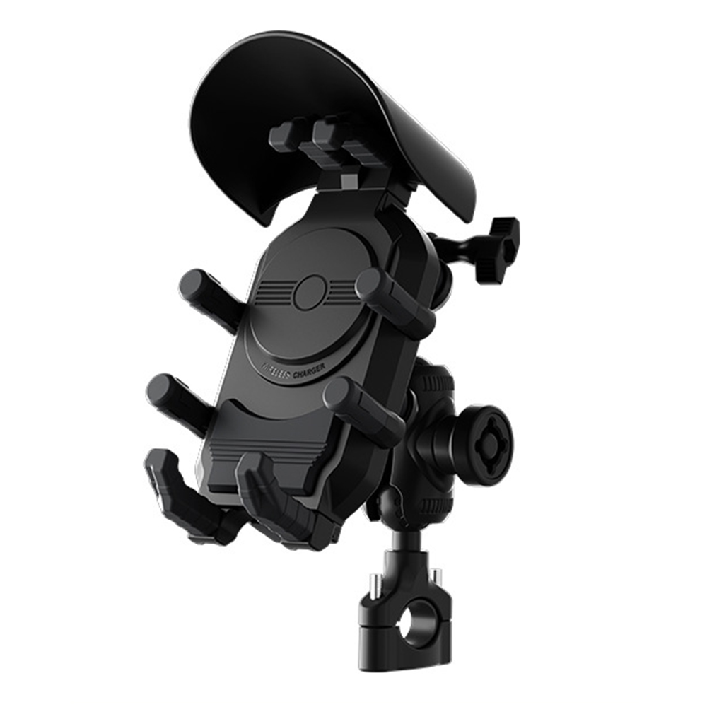 WUPP CS-2056B2 Motorcycle Handlebar Phone Holder Anti-Shock Phone Mount Stand