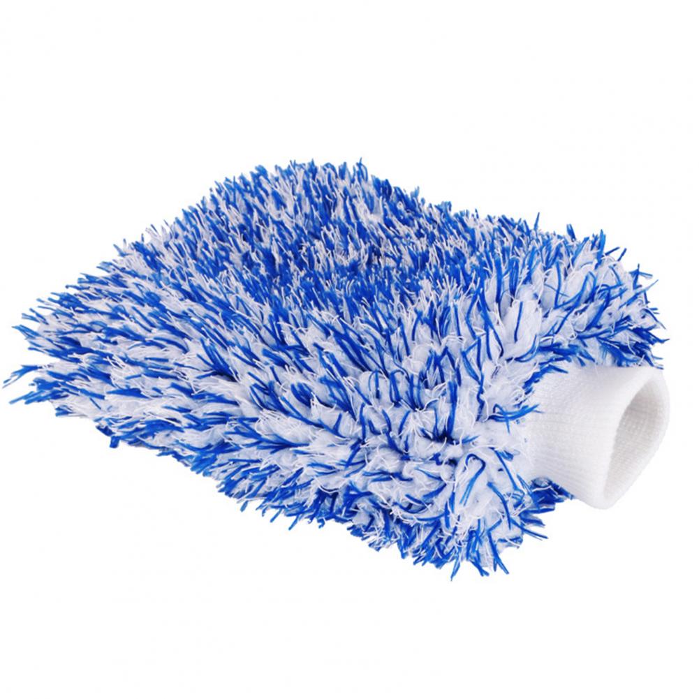 

9627 1pc -autowäsche Handschuhe Weiche Absorption Mit Hoher Dichte Waschmittel Mit Füschel Reinigungstofftuch - Blau