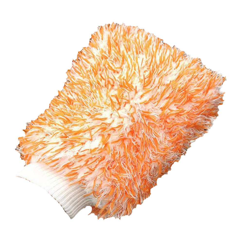 

9627 1pc -autowäsche Handschuhe Weiche Absorption Mit Hoher Dichte Waschmittel Mit Füschel Reinigungstofftuch - Orange