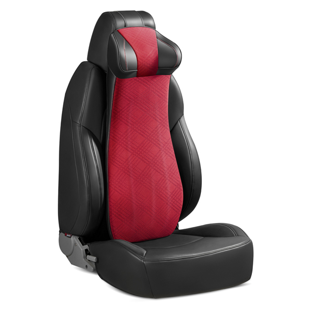 

Xiongguan Lt001 2-in-1 Einteilig Einteiliges Auto Lumbalhals-kopfstütze Kissen Speicher Schaum Ermüdung Relief Sitzkopfstütze Rückenkissen - Rot