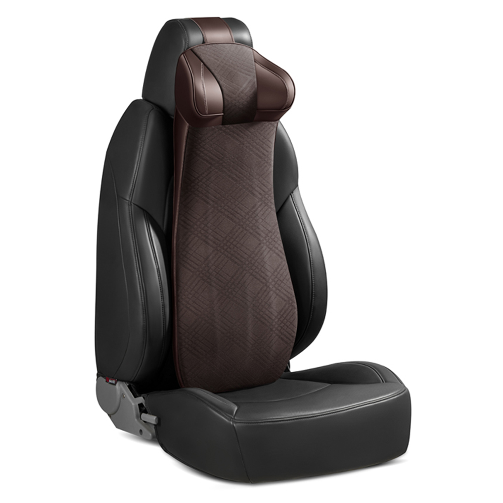 

Xiongguan Lt001 2-in-1 Einteilig Einteiliges Auto Lumbalhals-kopfstütze Kissen Speicher Schaum Ermüdung Relief Sitzkopfstütze Rückenkissen - Braun