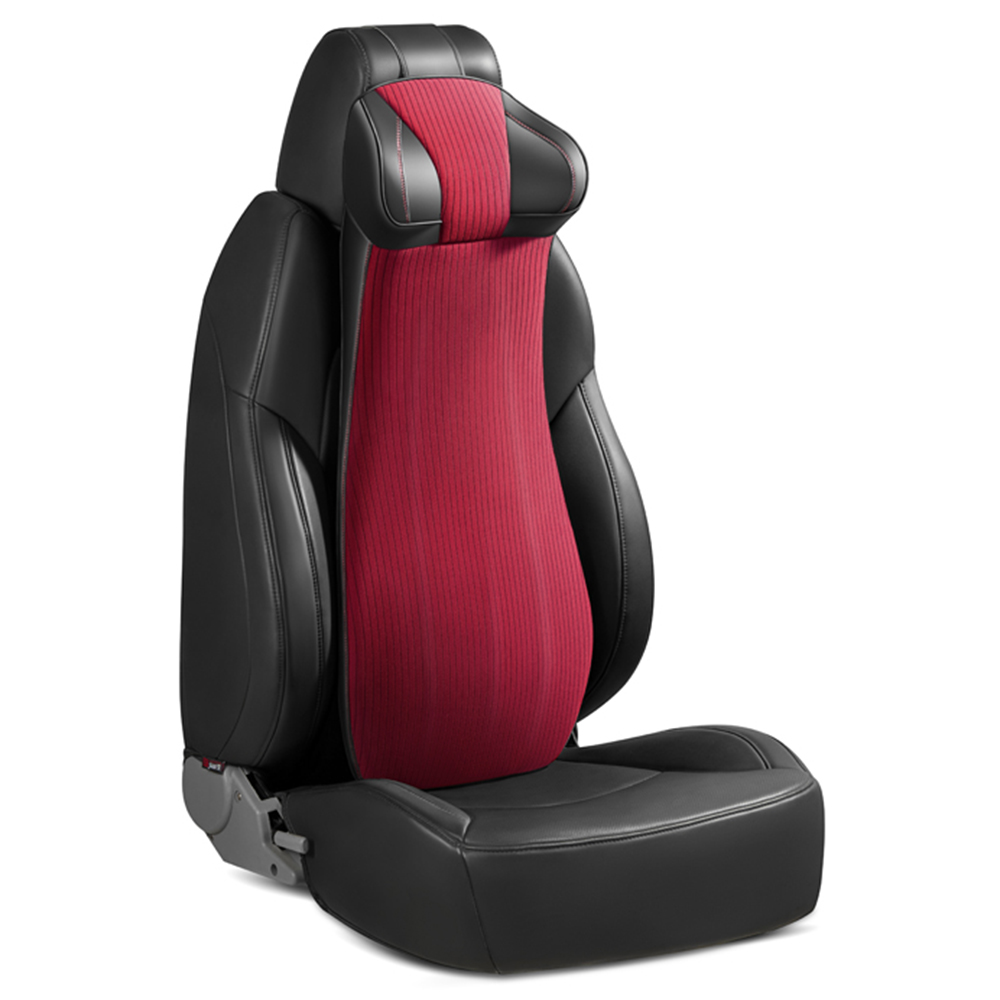 

Xiongguan Lt002 2-in-1 Einteiliges Auto-rückenblock Ergonomisches Gedächtnisschaum Lumbalhals-hals-hals-stützkissen - Rot