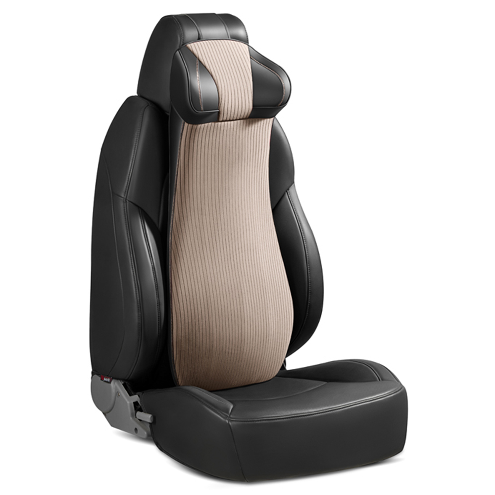 

Xiongguan Lt002 2-in-1 Einteiliges Auto-rückenblock Ergonomisches Gedächtnisschaum Lumbalhals-hals-hals-stützkissen - Beige