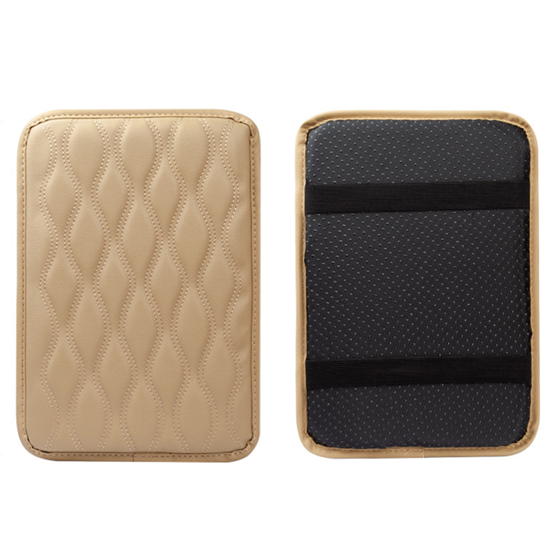 

BY-1113 Lederauto Armlehnen Pad Auto Center Armlehnen Aufbewahrungsbox Matte Kissenabdeckung Anti-schlupf-armlehnenschutzschutz - Beige