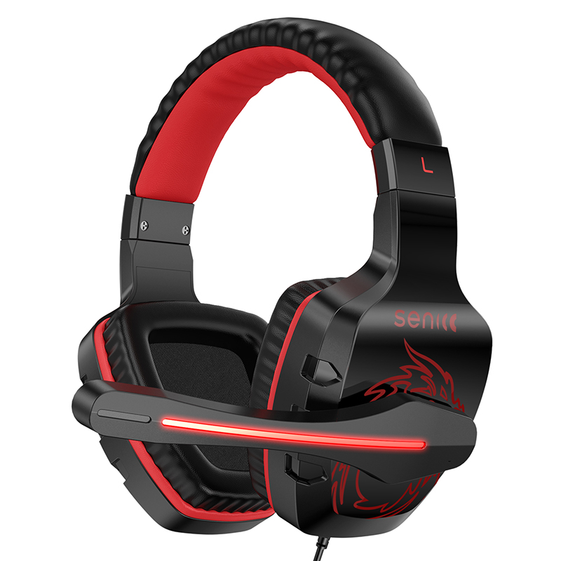 

SENICC A1S Noise Cancelling Gaming Headset with Mic Wired Over Ear Headphones - Black