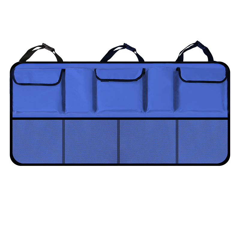 

Car Rear Seat Back Organizer Auto Trunk Cargo Storage Bag Mesh Pocket - Blue