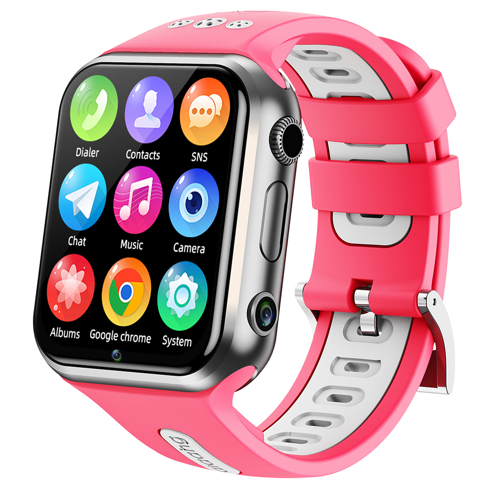 

W5PRO 1,83 "4g Dual Camera Kids Smart Watch 1+8G Wasserdichte Elektrische Uhr Support Touchscreen - Silberrosa