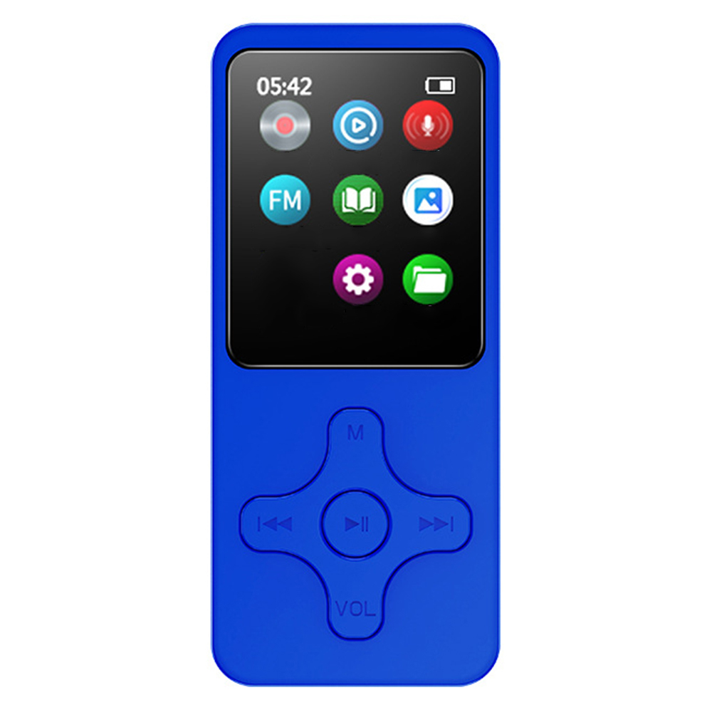 1.77 Inch Screen MP4 Player Portable Bluetooth-compatible FM Radio Voice Recorder (without TF Card) - Dark Blue