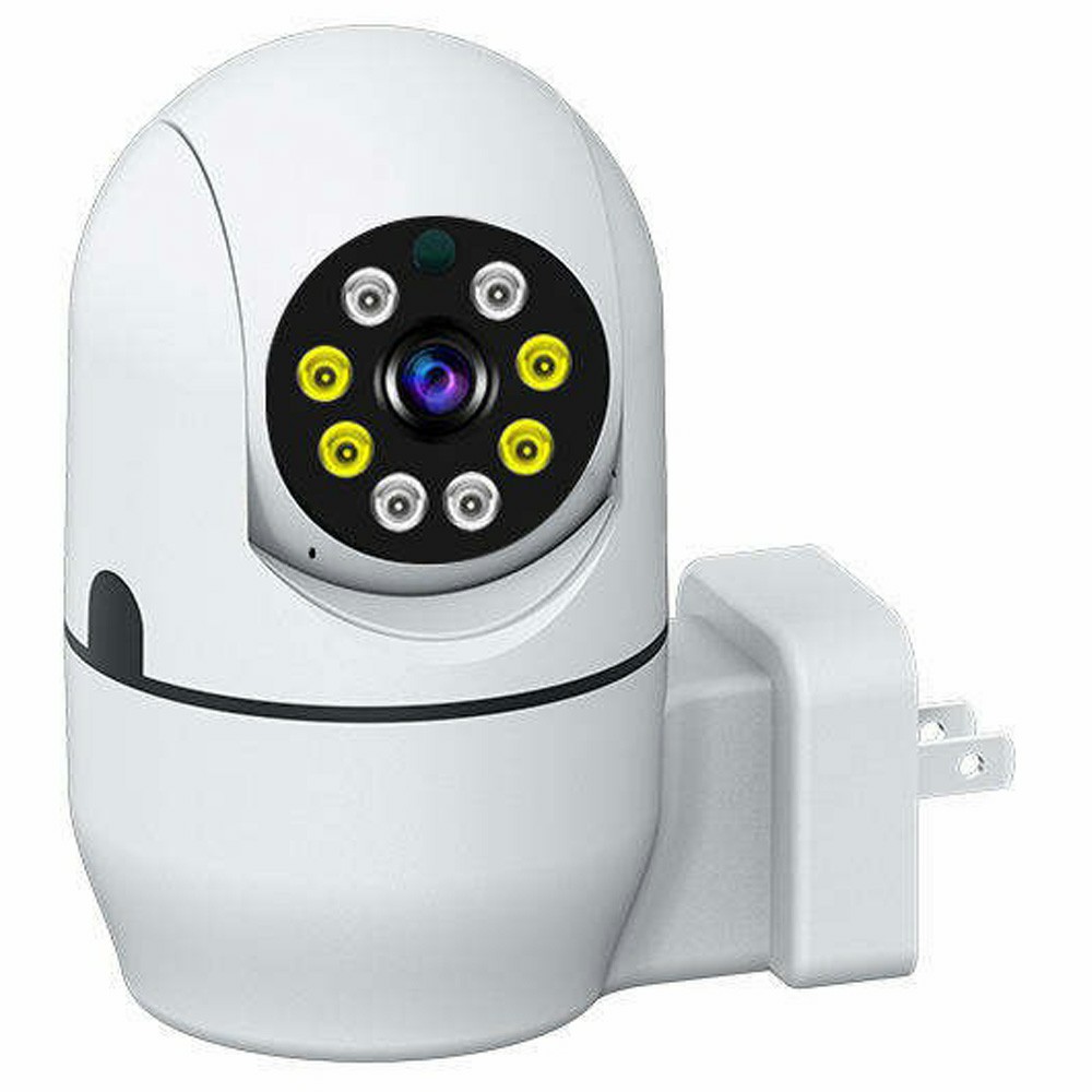 1080P HD WiFi Security Camera Plug-in Night Vision APP Control Camera Support AP / P2P Connection - White, EU Plug