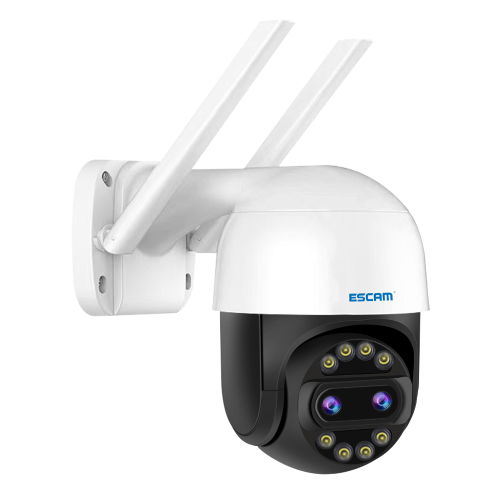

ESCAM QF212 4MP 8X Zoom Camera Monitor Dual Lens Dual View Surveillance Camera Support Two-Way Audio / Smart Night Version Home Security Devices - US Plug