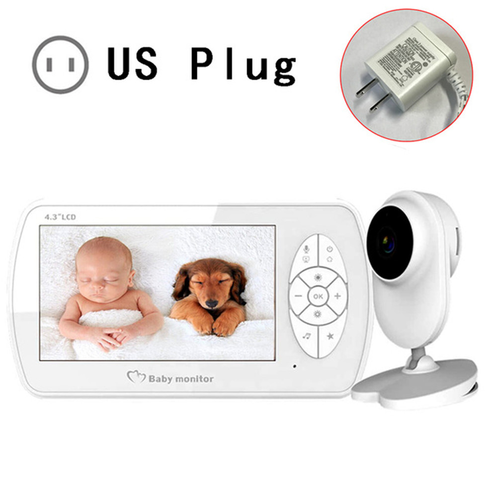 

4.3-inch TFT Video Baby Monitor with Night Vision and Two Way Voice Talk - US Plug