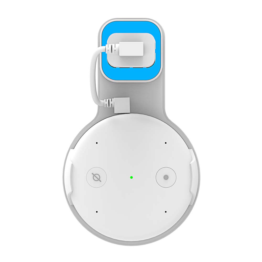 

A338 Outlet Wall Mount Holder Smart Speaker Plug-in Mount Stand for Amazon Echo Input - White